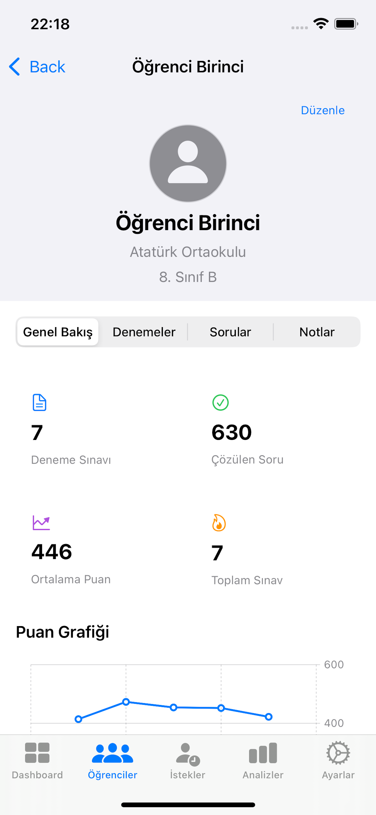 Öğrenci Detayları
